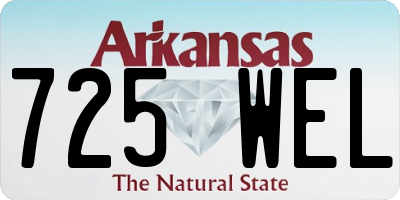 AR license plate 725WEL
