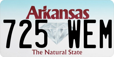 AR license plate 725WEM
