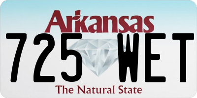 AR license plate 725WET