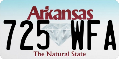 AR license plate 725WFA