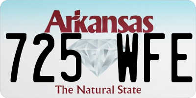 AR license plate 725WFE