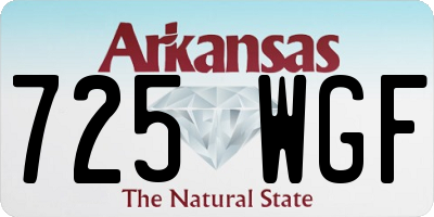 AR license plate 725WGF