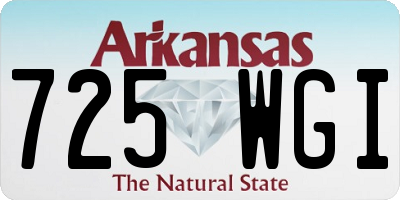 AR license plate 725WGI