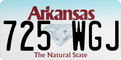 AR license plate 725WGJ