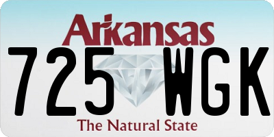 AR license plate 725WGK