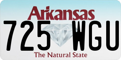 AR license plate 725WGU