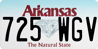 AR license plate 725WGV