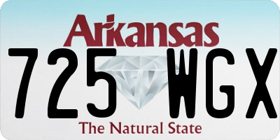 AR license plate 725WGX