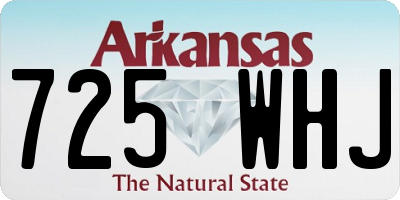AR license plate 725WHJ
