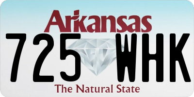 AR license plate 725WHK