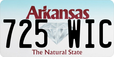 AR license plate 725WIC