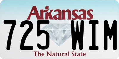 AR license plate 725WIM