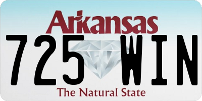AR license plate 725WIN
