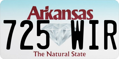 AR license plate 725WIR