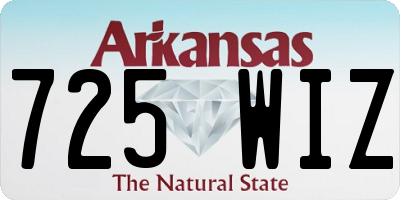 AR license plate 725WIZ