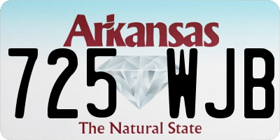 AR license plate 725WJB