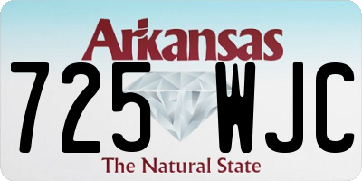 AR license plate 725WJC
