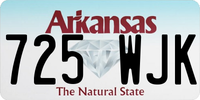 AR license plate 725WJK
