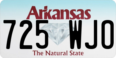 AR license plate 725WJO