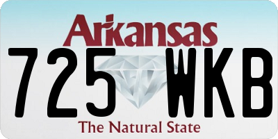AR license plate 725WKB