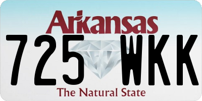 AR license plate 725WKK