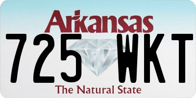 AR license plate 725WKT
