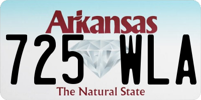 AR license plate 725WLA