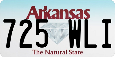 AR license plate 725WLI