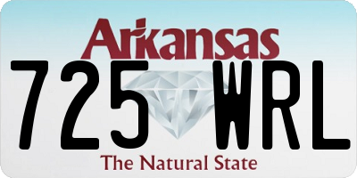 AR license plate 725WRL