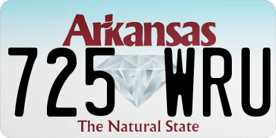 AR license plate 725WRU