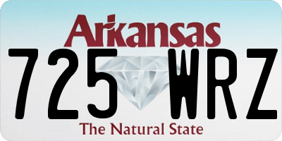 AR license plate 725WRZ