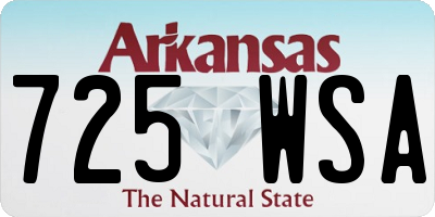 AR license plate 725WSA