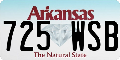 AR license plate 725WSB
