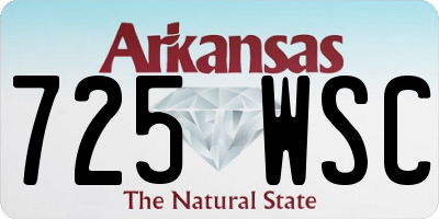 AR license plate 725WSC