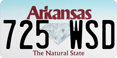 AR license plate 725WSD