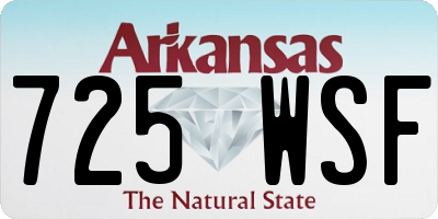 AR license plate 725WSF