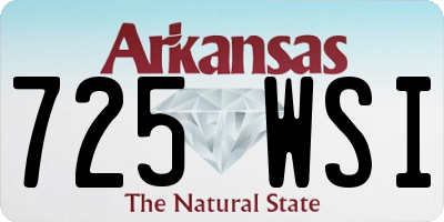AR license plate 725WSI