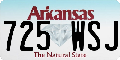 AR license plate 725WSJ