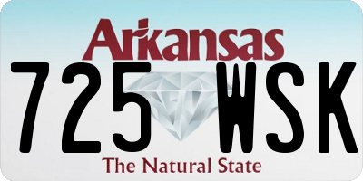 AR license plate 725WSK
