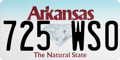 AR license plate 725WSO