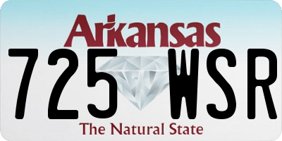 AR license plate 725WSR