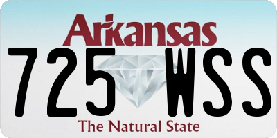 AR license plate 725WSS
