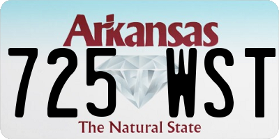 AR license plate 725WST