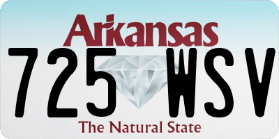 AR license plate 725WSV