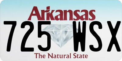 AR license plate 725WSX