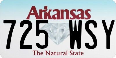 AR license plate 725WSY