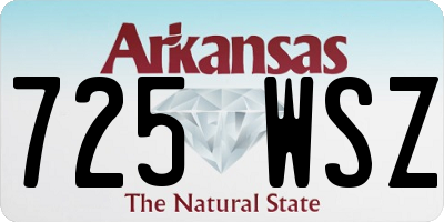 AR license plate 725WSZ