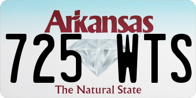 AR license plate 725WTS