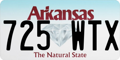 AR license plate 725WTX