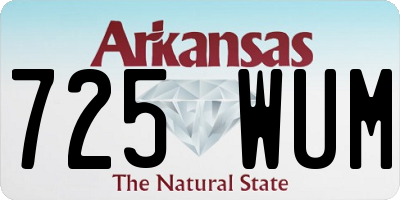 AR license plate 725WUM